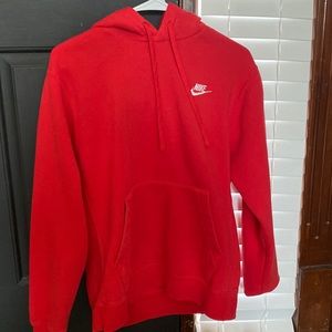 Small red nike hoodie